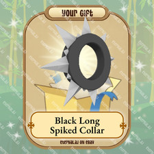 Animal Jam Classic (AJC) | Black Long Spiked Collar / Solid (READ DESCRIPTION) picture