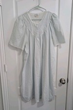 Vtg 80s Movie Star Waltz Nightgown 1X Pastel Blue Pink Floral Coquette Granette picture