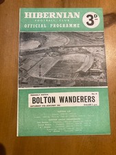 1961 - 1962  Hibernian  v Bolton Wanderers Friendly picture