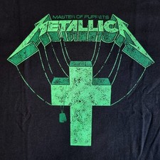 Metallica Master Of Puppets Rock Band Official Merch Black S-XL Graphic T-Shirt picture
