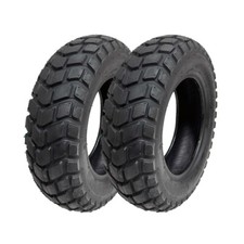 TIRE SET: Front 120/90-10 Rear 130/90-10 fits HONDA Ruckus, Kymco Slight Knobby picture