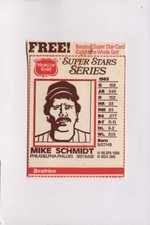 SALE Philadelphia Phillies Mike Schmidt - 1986 Meadow Gold Milk Baseball Card picture