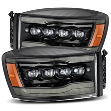 For 06-08 Dodge Ram 1500 2500 Alpha Black Nova LED Projector Headlights Headlamp picture