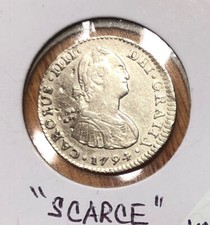 1794 FM MINT Mo MEXICO 1 REAL SCARCE SILVER COIN-CAROLUS IIII(CHARLES IV )-KM#81 picture