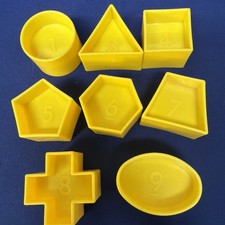 Vintage Tupperware Set of 9 Shapes for Tuppertoys Shape-O-Ball Toy Shape Sorter picture