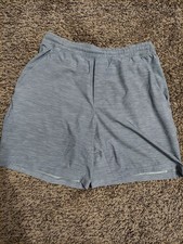 Lululemon Men's Athletic Gym Shorts Gray Medium Linerless Used picture