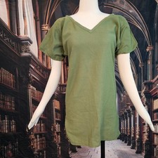 Vintage 1966 British Military Jungle Green Wool Undershirt V-Neck Size 6 England picture