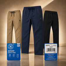 Hurley Ripstop Pants Mens XXL Stretch Drawstring Slim Fit Casual Outdoor picture