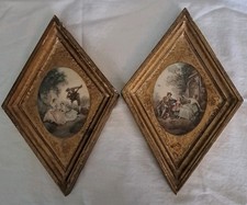 Vtg Florentine Framed Miniature Wall Art Lancret's 