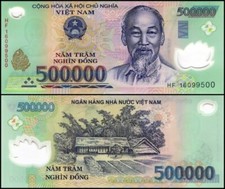 10,000,000 Vietnamese Dong 20 X 500K VND Polymer Notes + 10 Mill Bolivar FREE  picture
