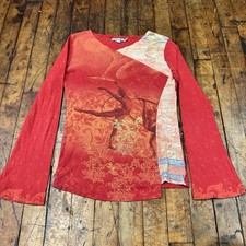 VTG Cirque Du Soleil Asymmetrical Acrobatic Small Flare Sleeves Patchwork Y2K picture