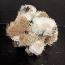 Realistic Fluffy Long Hair Tri Color Bunny Rabbit Stuffed Plush 8