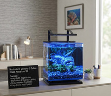 Marineland 3 Gallon Glass Aquarium Kit with Filter and LED Lights picture