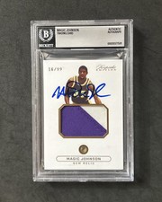2024-25 Keepsake Gem Relic Magic Johnson On Card BGS Authentic Auto /99 picture