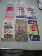 Vintage 50 &60's Lot Of 6 United States Cities , States Travel Maps All Used picture